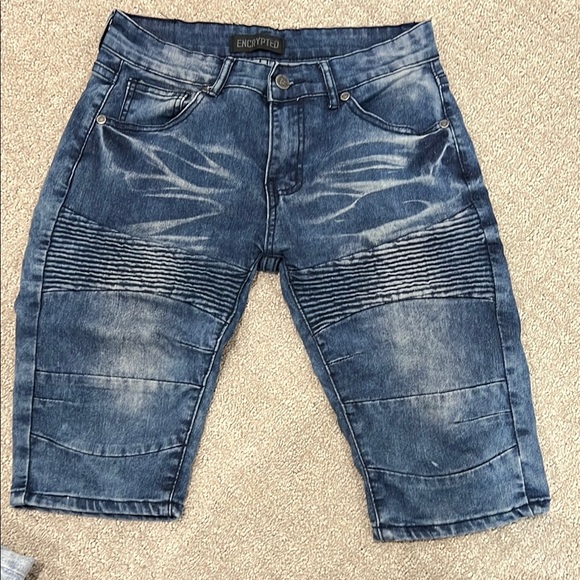 Blue Denim Men's Shorts - Picture 1 of 2